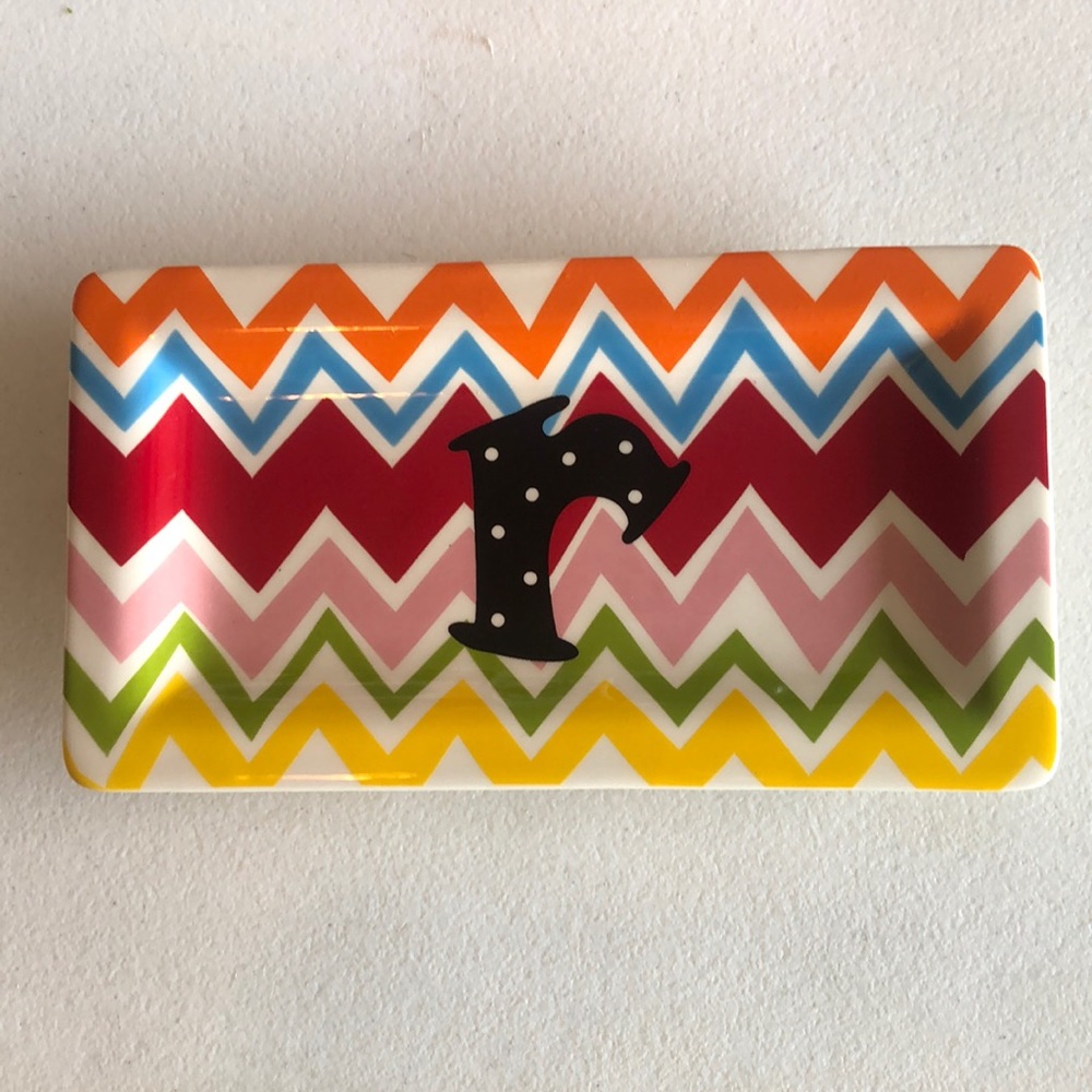 Coton Colors Initial “R” Trinket Tray